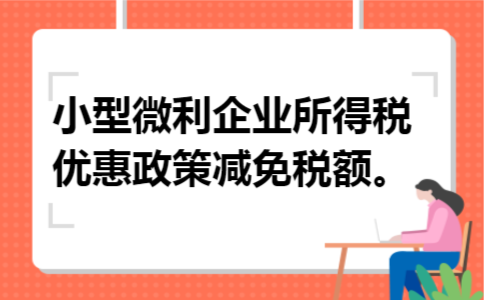 小型微利企业所得税优惠政策减免税额。