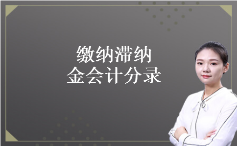 缴纳滞纳金会计分录