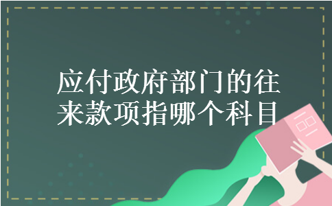 应付政府部门的往来款项指哪个科目