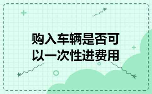 购入车辆是否可以一次性进费用