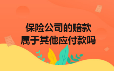 保险公司的赔款属于其他应付款吗