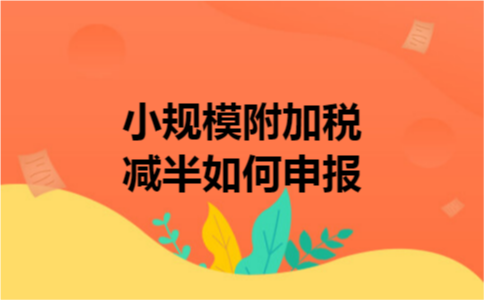 小规模附加税减半如何申报