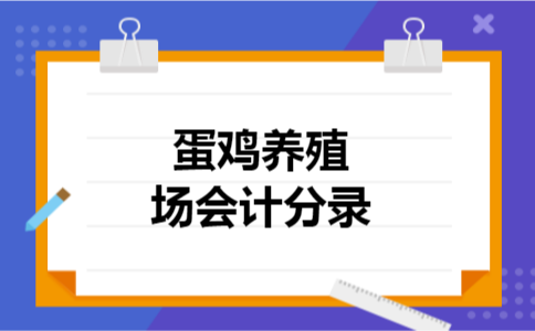 蛋鸡养殖场会计分录