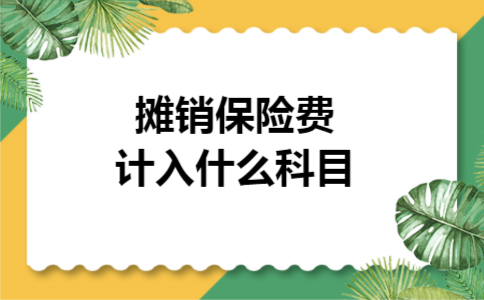 摊销保险费计入什么科目