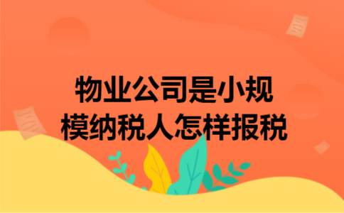 物业公司是小规模纳税人怎样报税