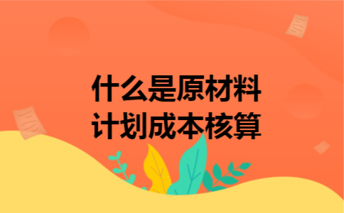 什么是原材料计划成本核算 什么是原材料计划成本核算