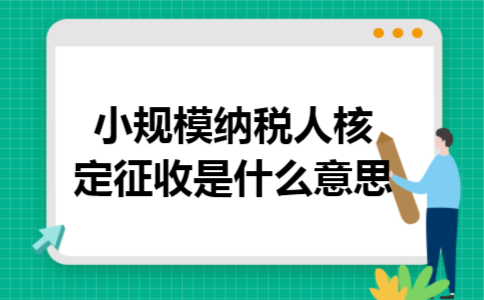 小规模纳税人核定征收是什么意思 小规模纳税人核定征收是什么意思