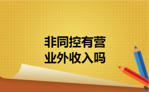  非同控有营业外收入吗