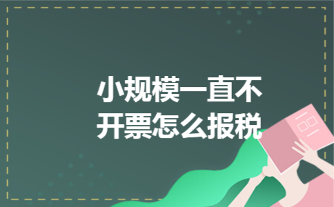 小规模一直不开票怎么报税